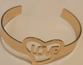 Heart Letter Bangle - Gold Plated Iron Bracelet